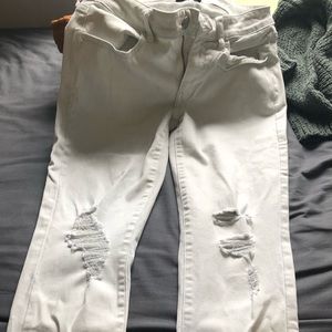 AE off white ripped jeggings size 8 women's